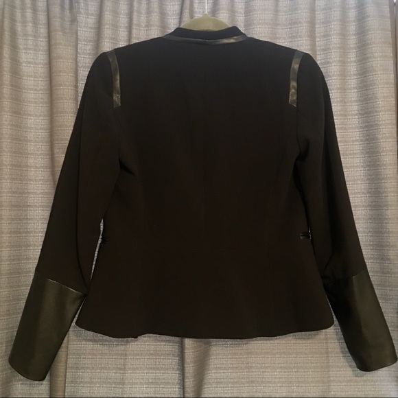 Mixed Media Leather Blazer - Picture 5 of 6